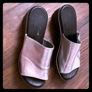 Silver Robert Clergerie platform sandals size 40
